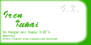 iren kupai business card